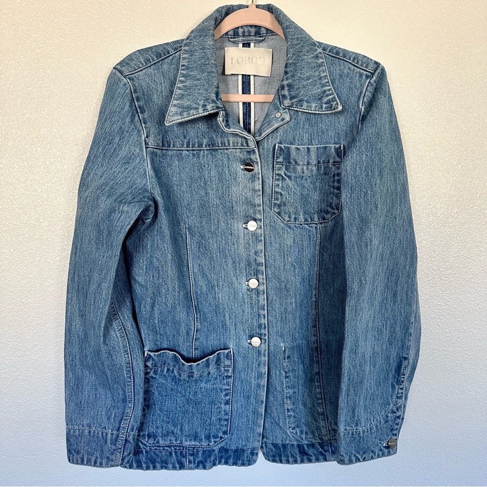 LOROD Chore Contrast-stitch Denim Indigo Jacket | size 8